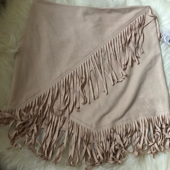 1. State Dresses & Skirts - 1 State Faux Suede Fringed Nature Call Back Skirt